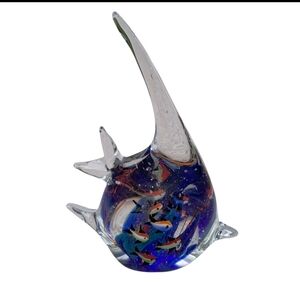 Vibrant Glass Fish Sculpture